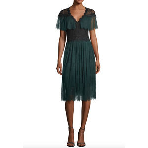 KOBI HALPERIN X ERTE YARA V NECK COCKTAIL DRESS SIZE 4